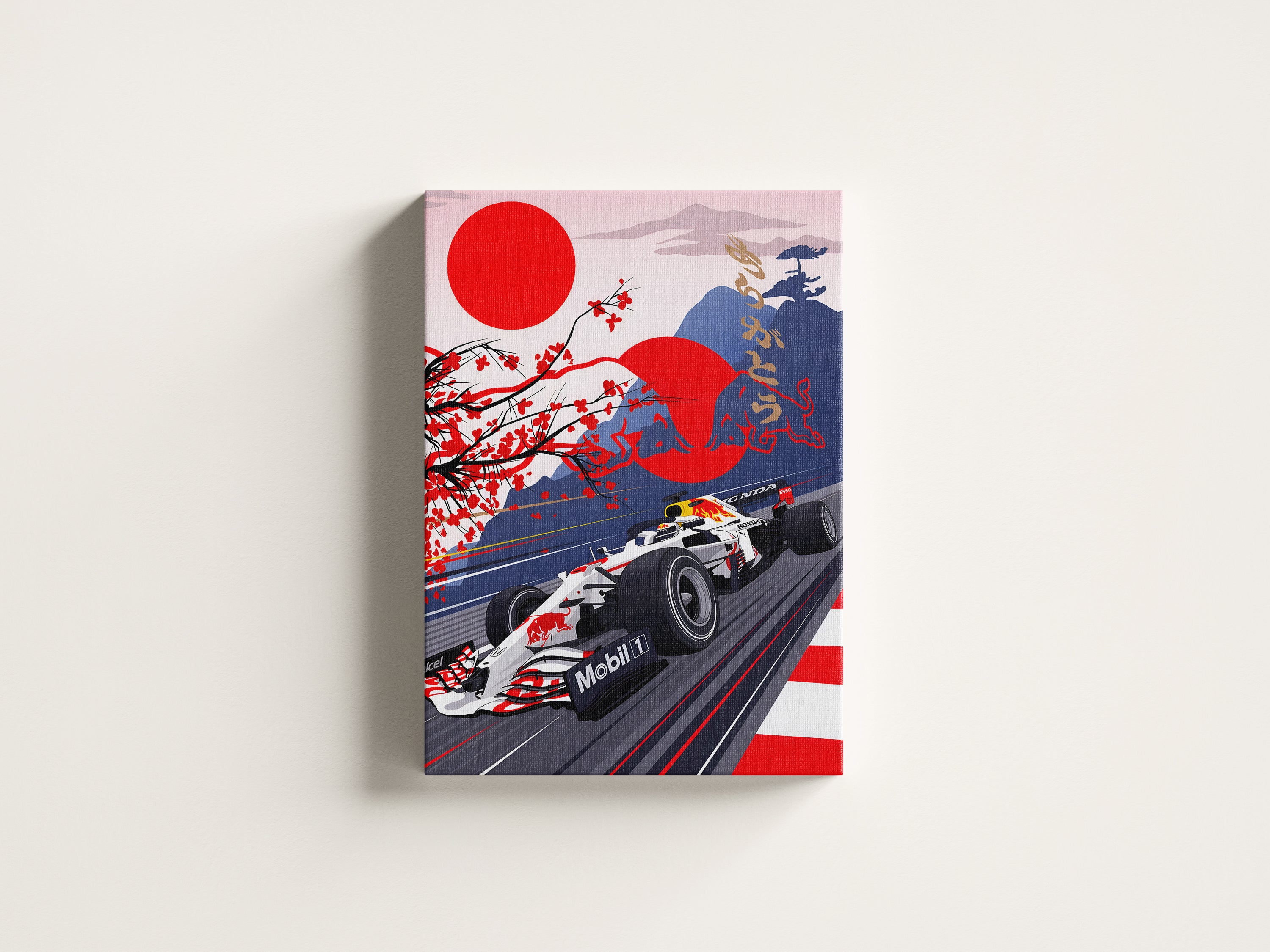 Red Bull Japan Grand Prix Poster – Sakura Racing Car Wall Art