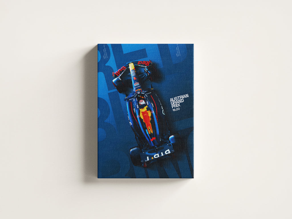 Austrian Grand Prix Poster – Red Bull F1 Car Artwork for Racing Fans