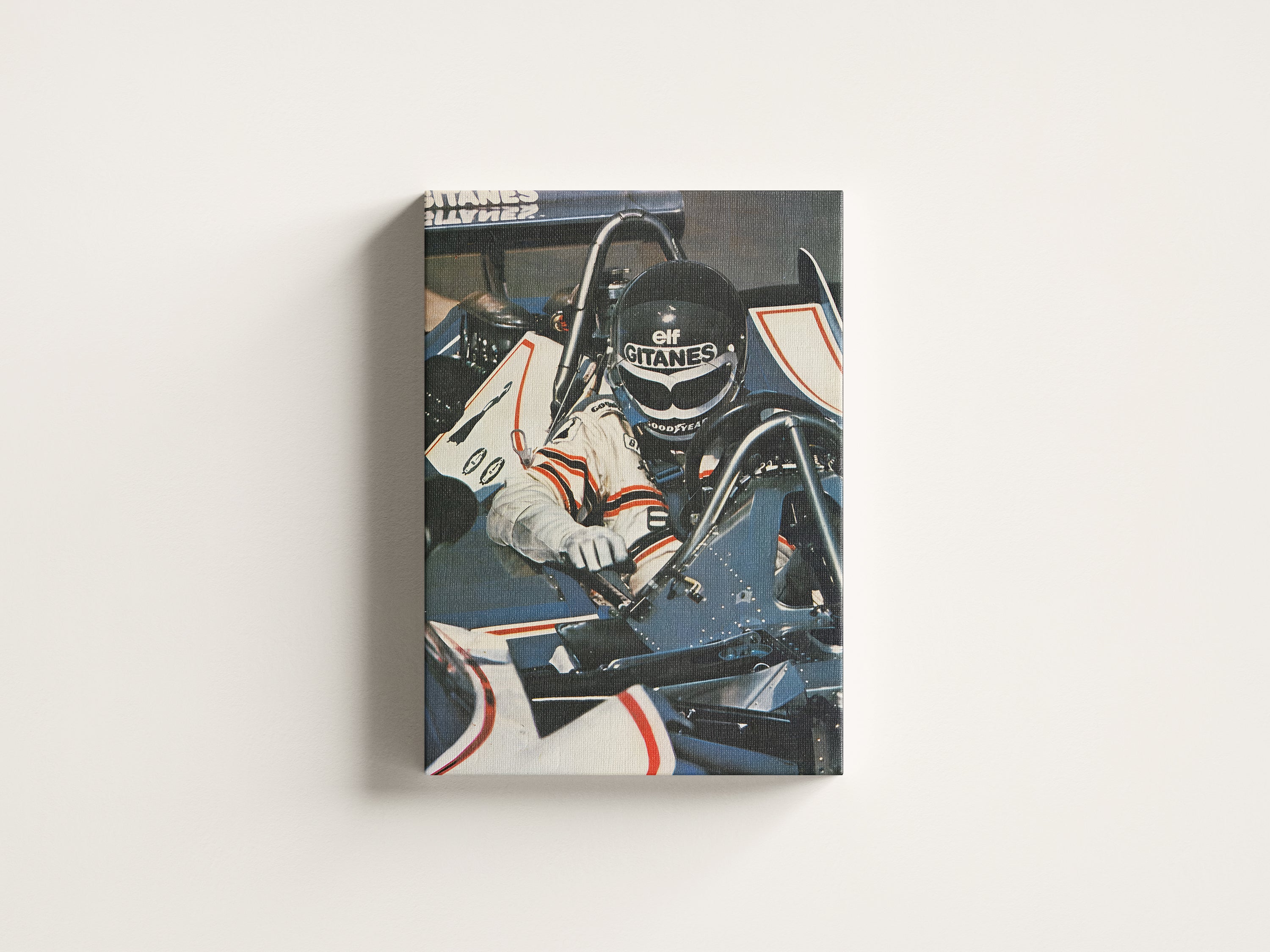 Gitanes Elf Retro Motorsport Wall Art, F1 Wall Art, Vintage Poster, Race Car Wall Art, F1fan, Canvans Wall Art