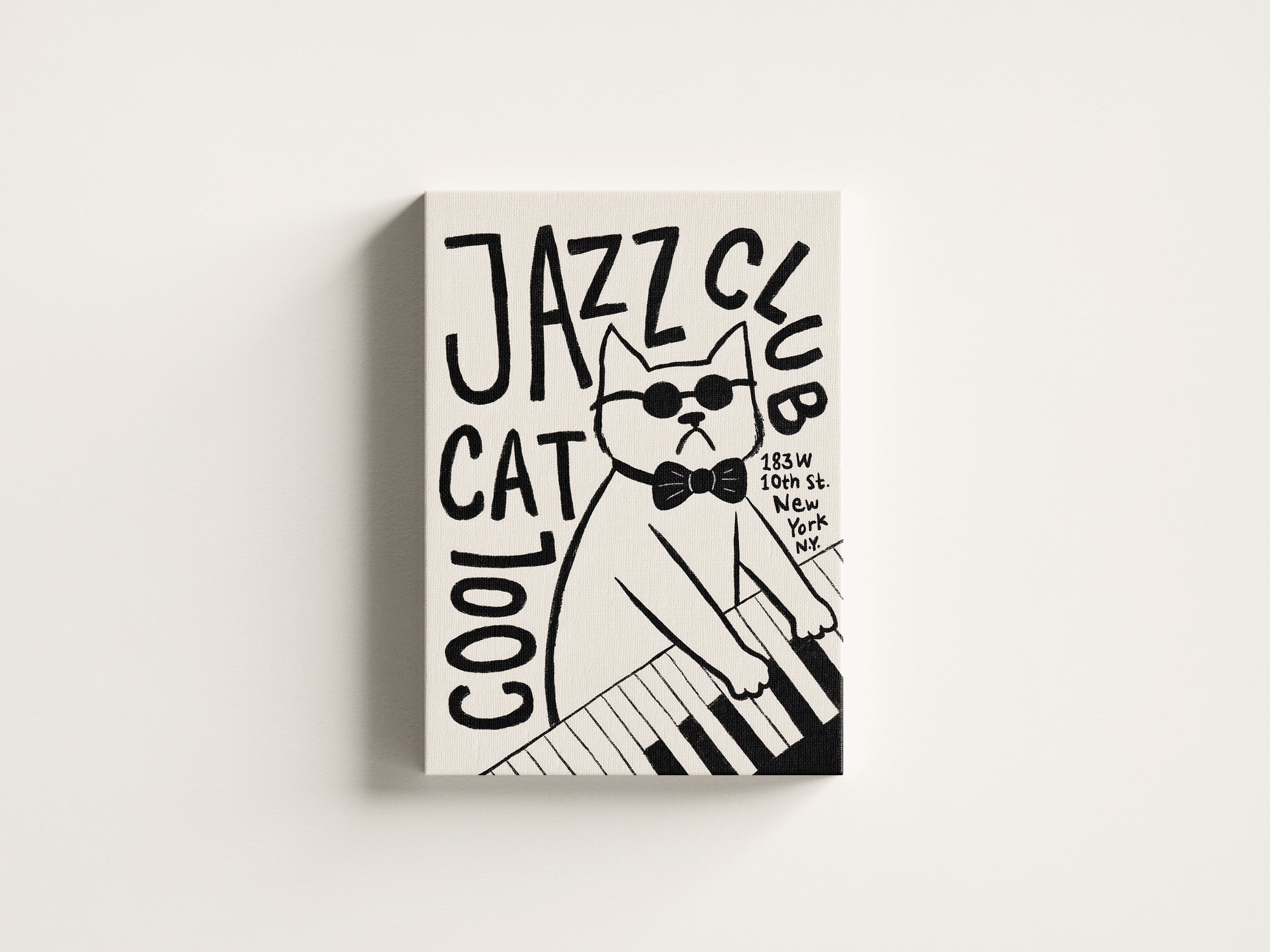 Cool Cat Jazz Club - Retro New York Art Print
