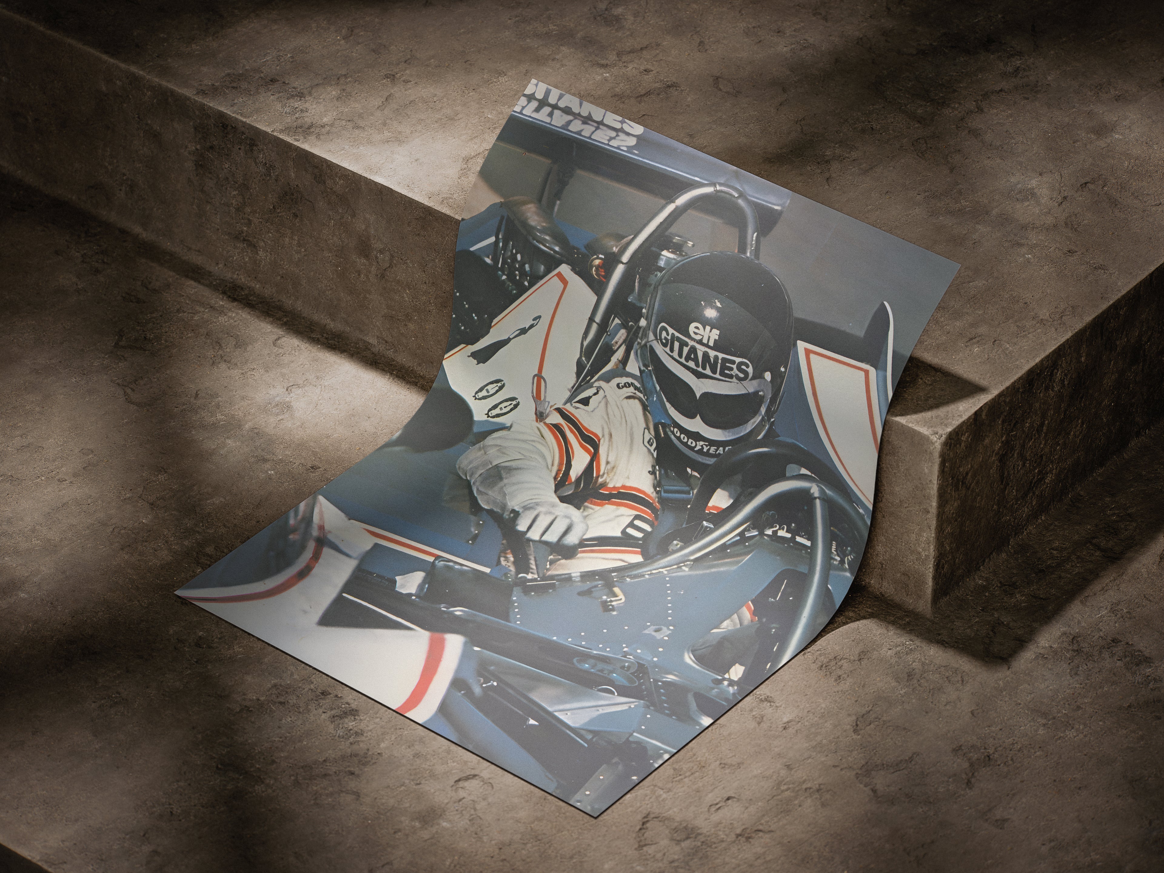 Gitanes Elf Retro Motorsport Wall Art, F1 Wall Art, Vintage Poster, Race Car Wall Art, F1fan, Canvans Wall Art