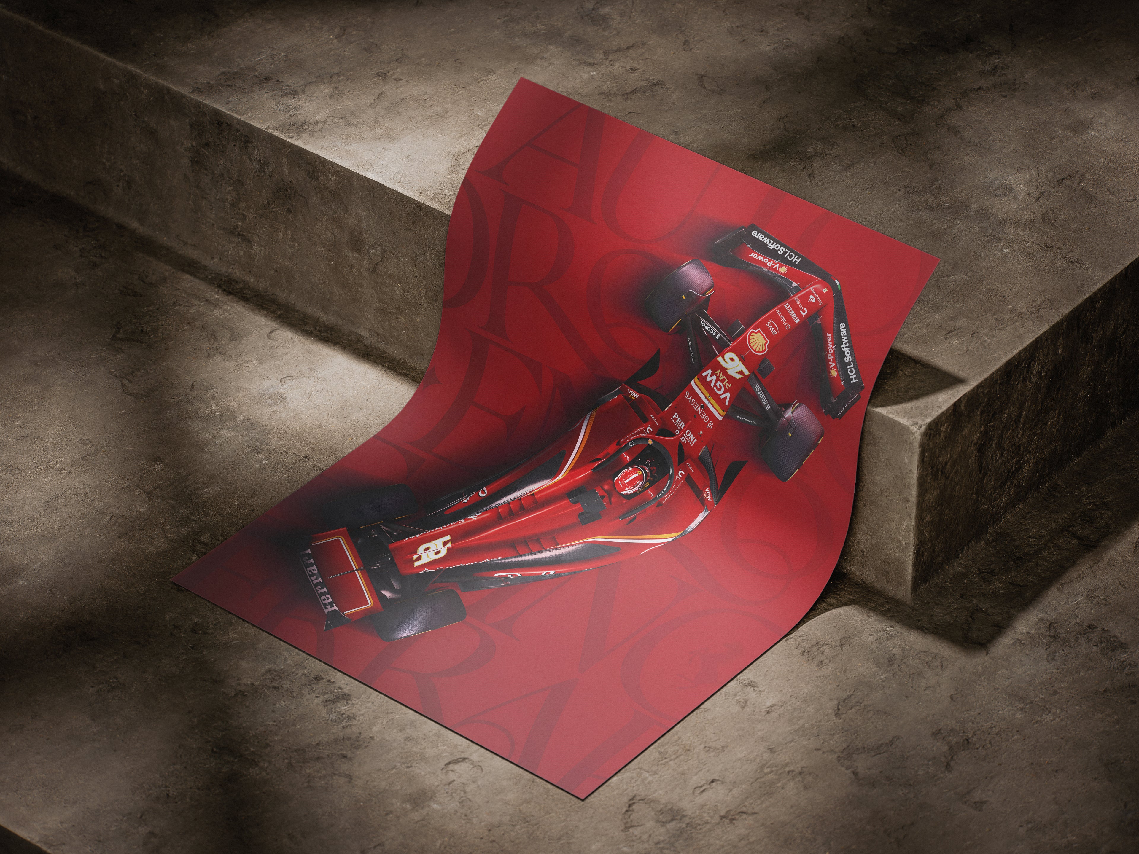 Ferrari F1 Poster – Italian Grand Prix Imola 2024 Racing Wall Art