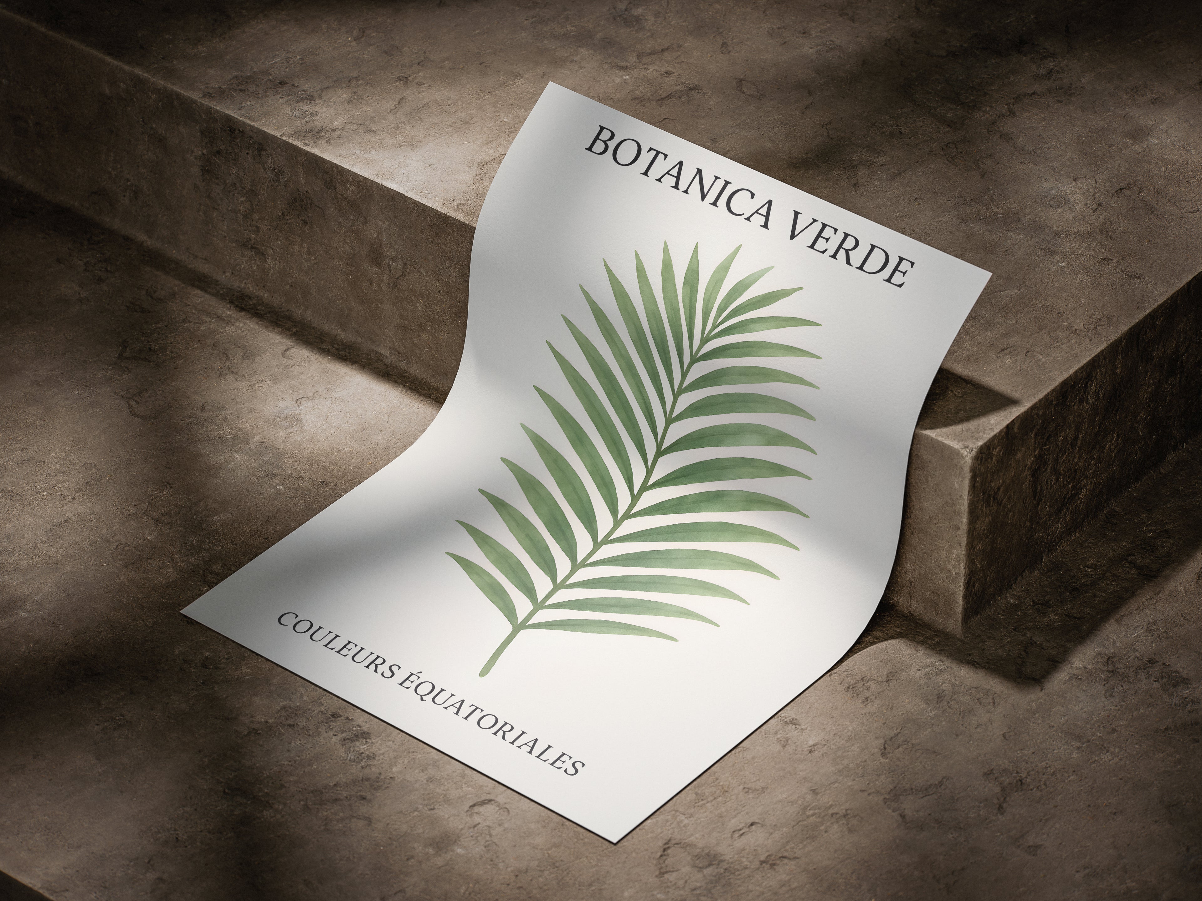 Botanica Verde - Minimal Green Botanical Art Print