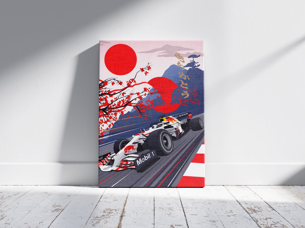 Red Bull Japan Grand Prix Poster – Sakura Racing Car Wall Art