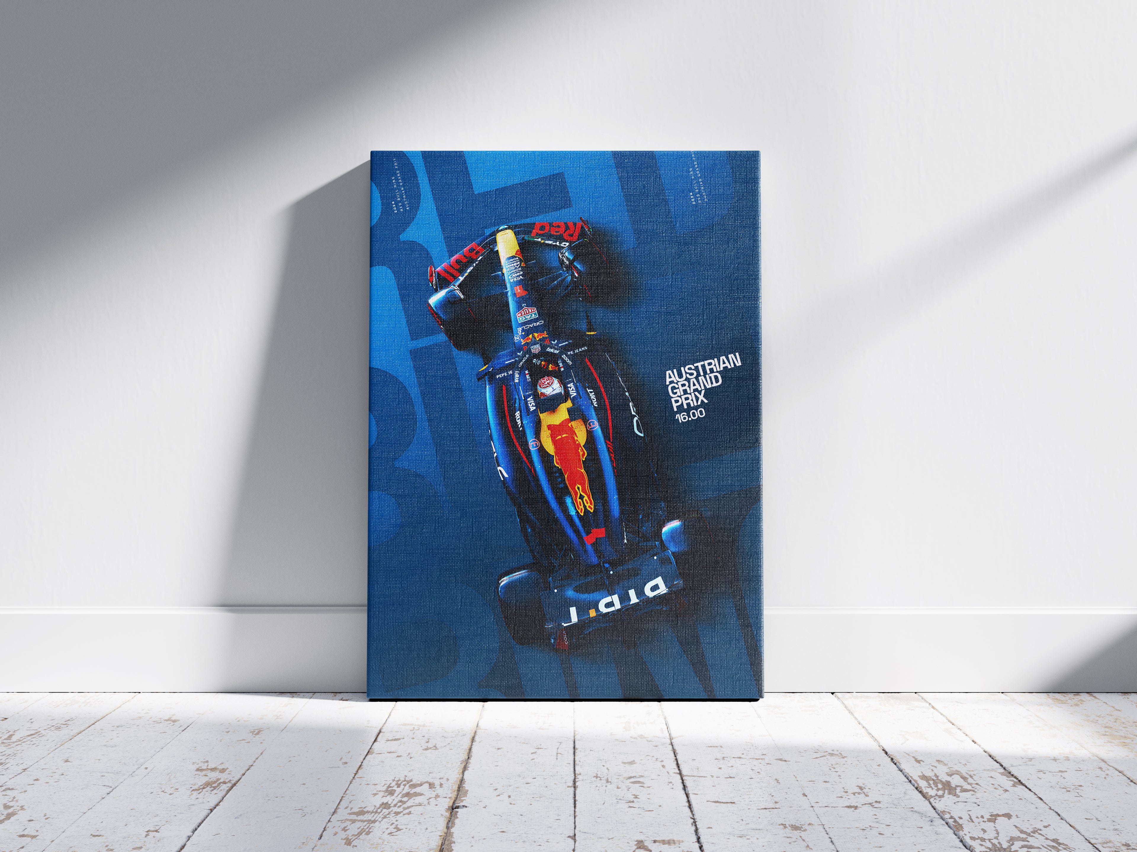 Austrian Grand Prix Poster – Red Bull F1 Car Artwork for Racing Fans