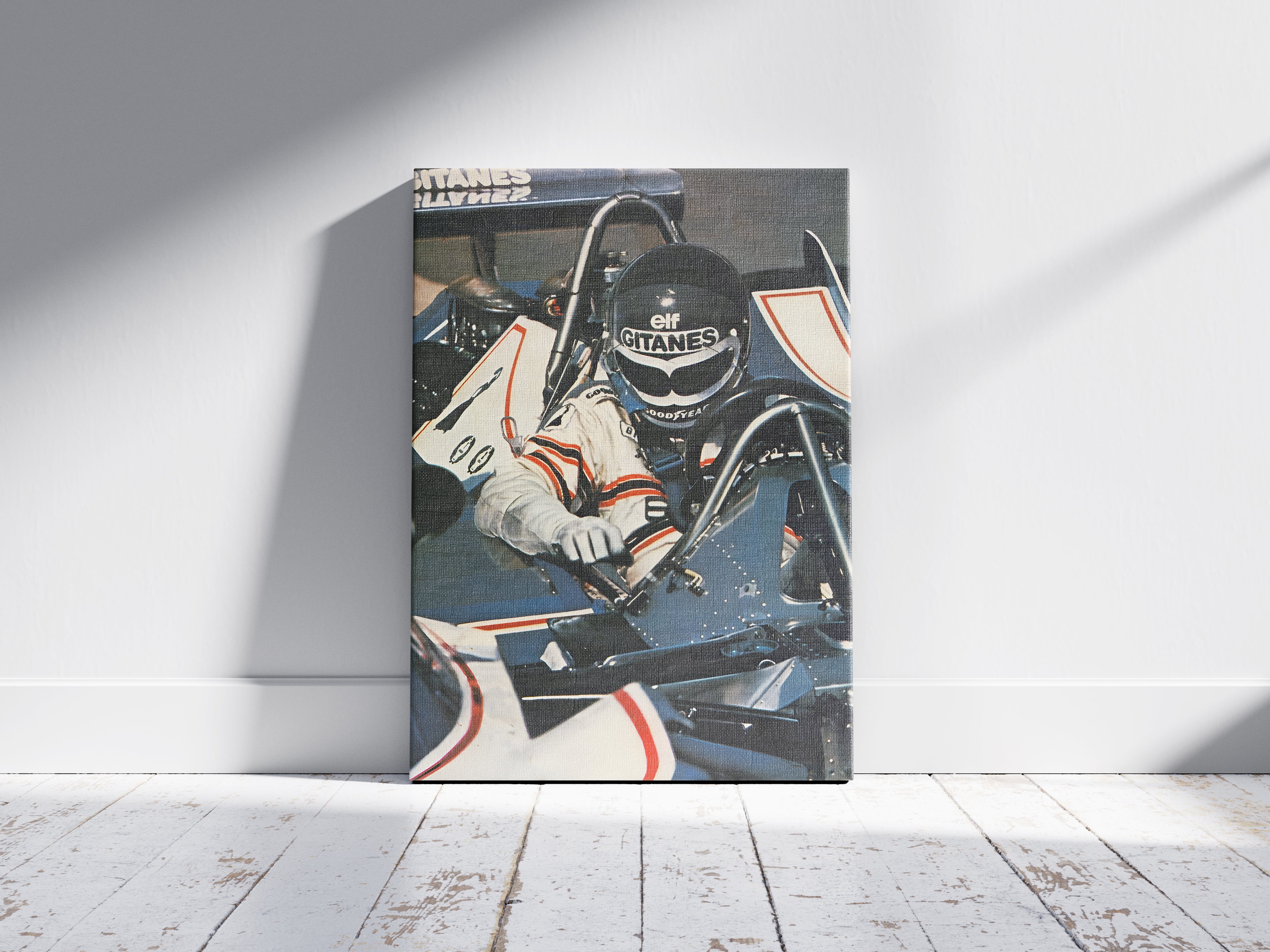 Gitanes Elf Retro Motorsport Wall Art, F1 Wall Art, Vintage Poster, Race Car Wall Art, F1fan, Canvans Wall Art