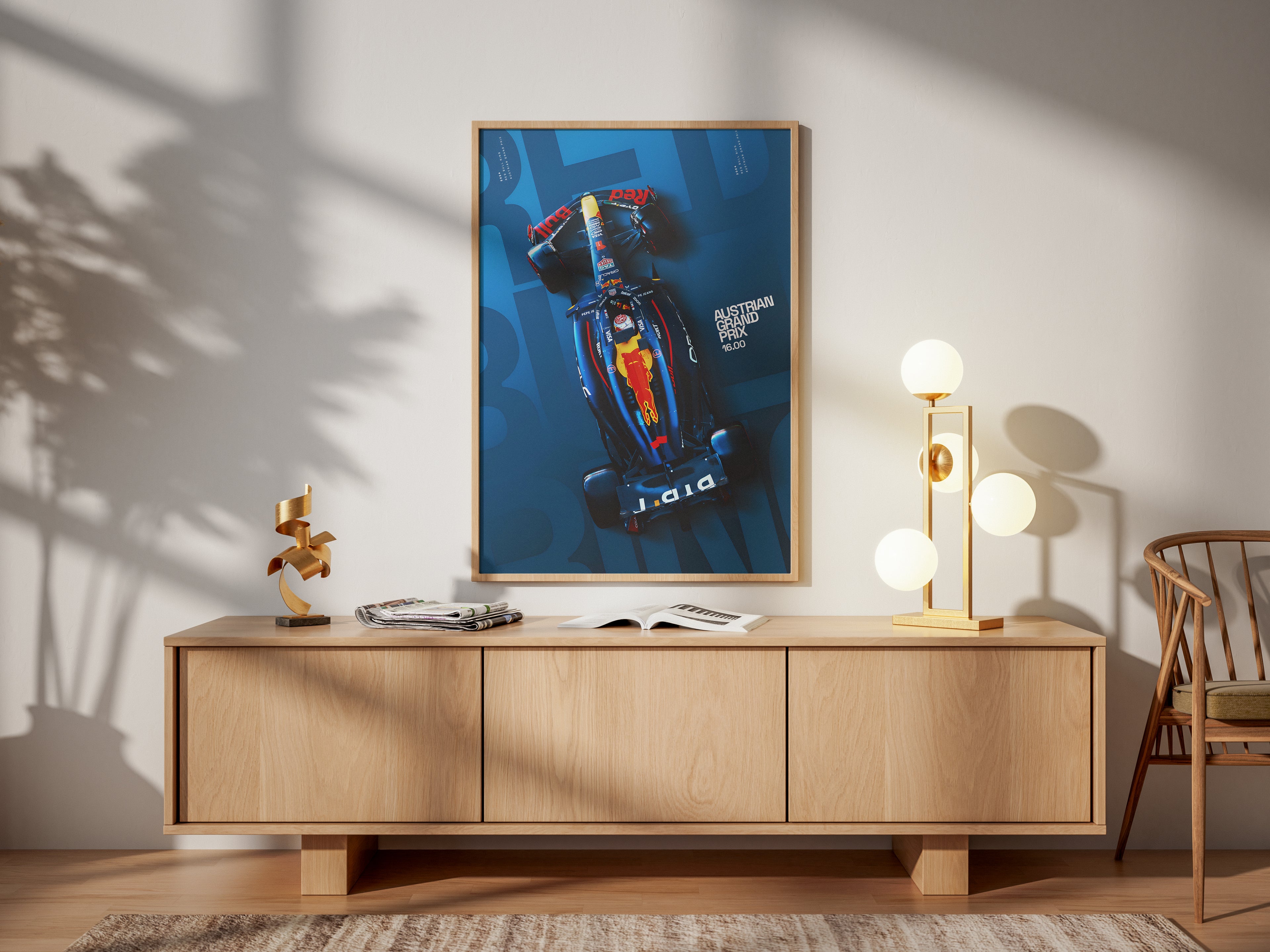 Austrian Grand Prix Poster – Red Bull F1 Car Artwork for Racing Fans