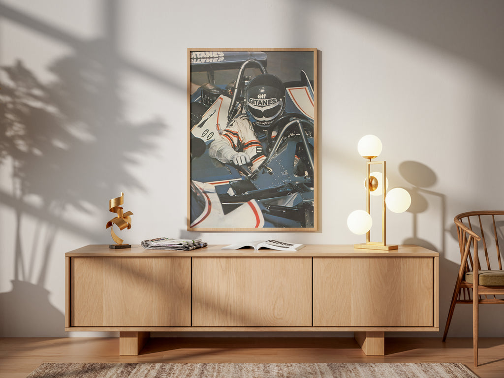 Gitanes Elf Retro Motorsport Wall Art, F1 Wall Art, Vintage Poster, Race Car Wall Art, F1fan, Canvans Wall Art