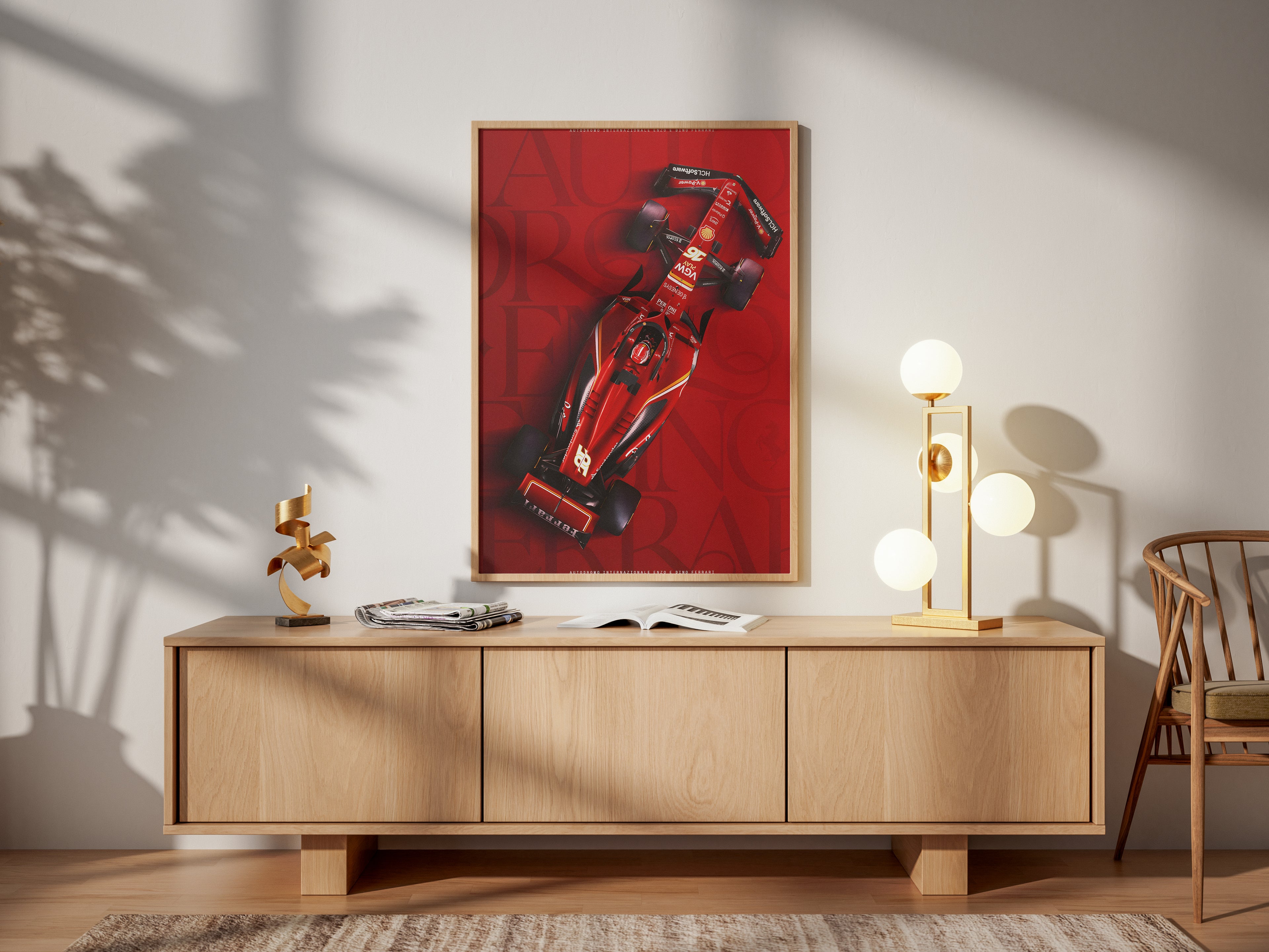 Ferrari F1 Poster – Italian Grand Prix Imola 2024 Racing Wall Art