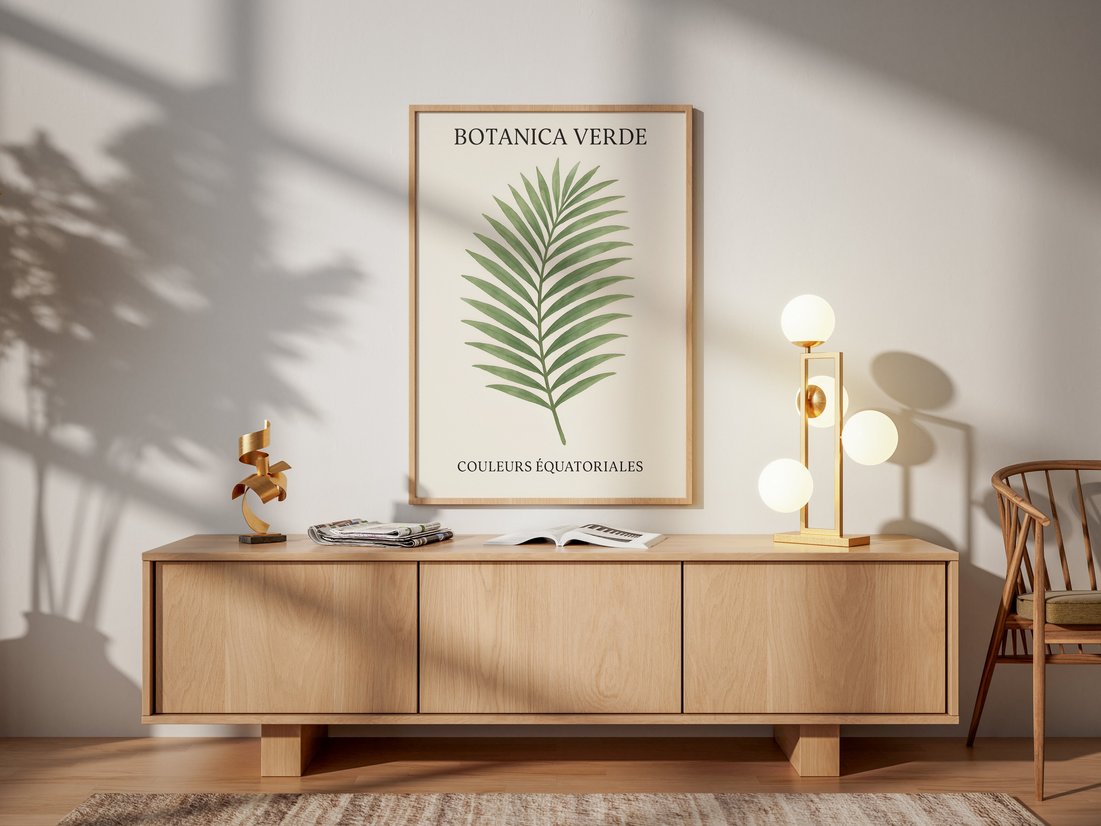 Botanica Verde - Minimal Green Botanical Art Print