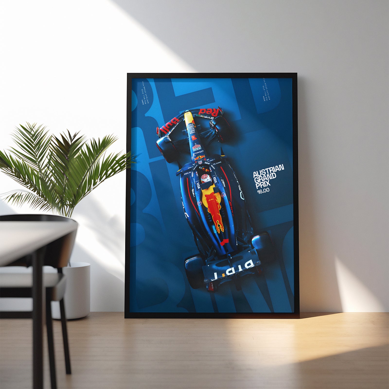 Austrian Grand Prix Poster – Red Bull F1 Car Artwork for Racing Fans