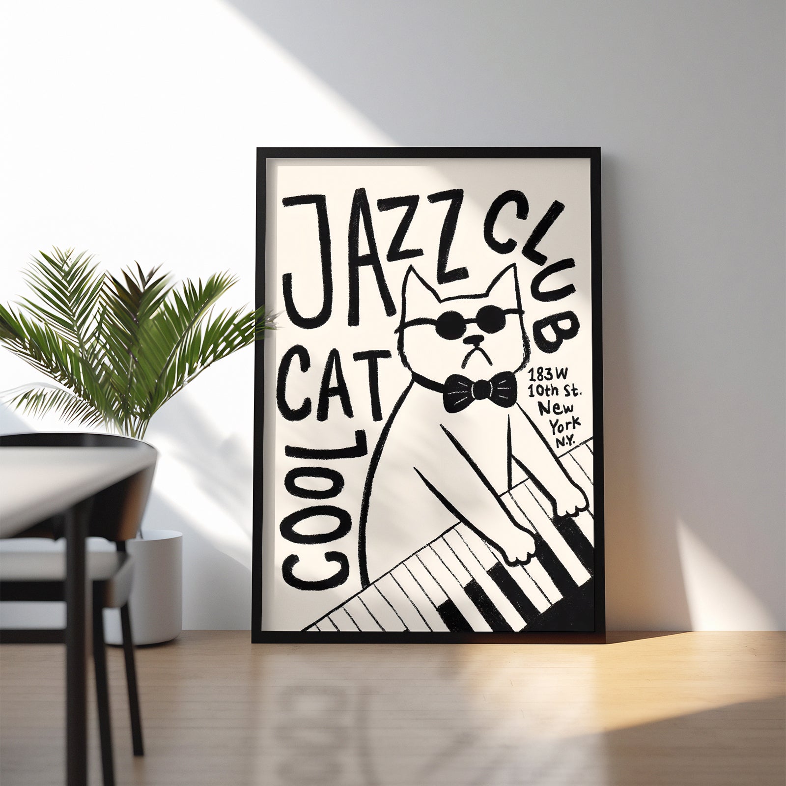 Cool Cat Jazz Club - Retro New York Art Print