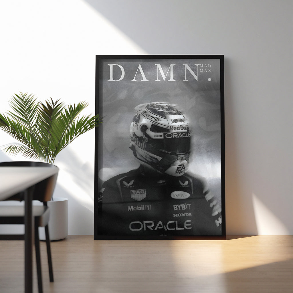 Max Verstappen Poster – DAMN. F1 Racing Art Print for Fans