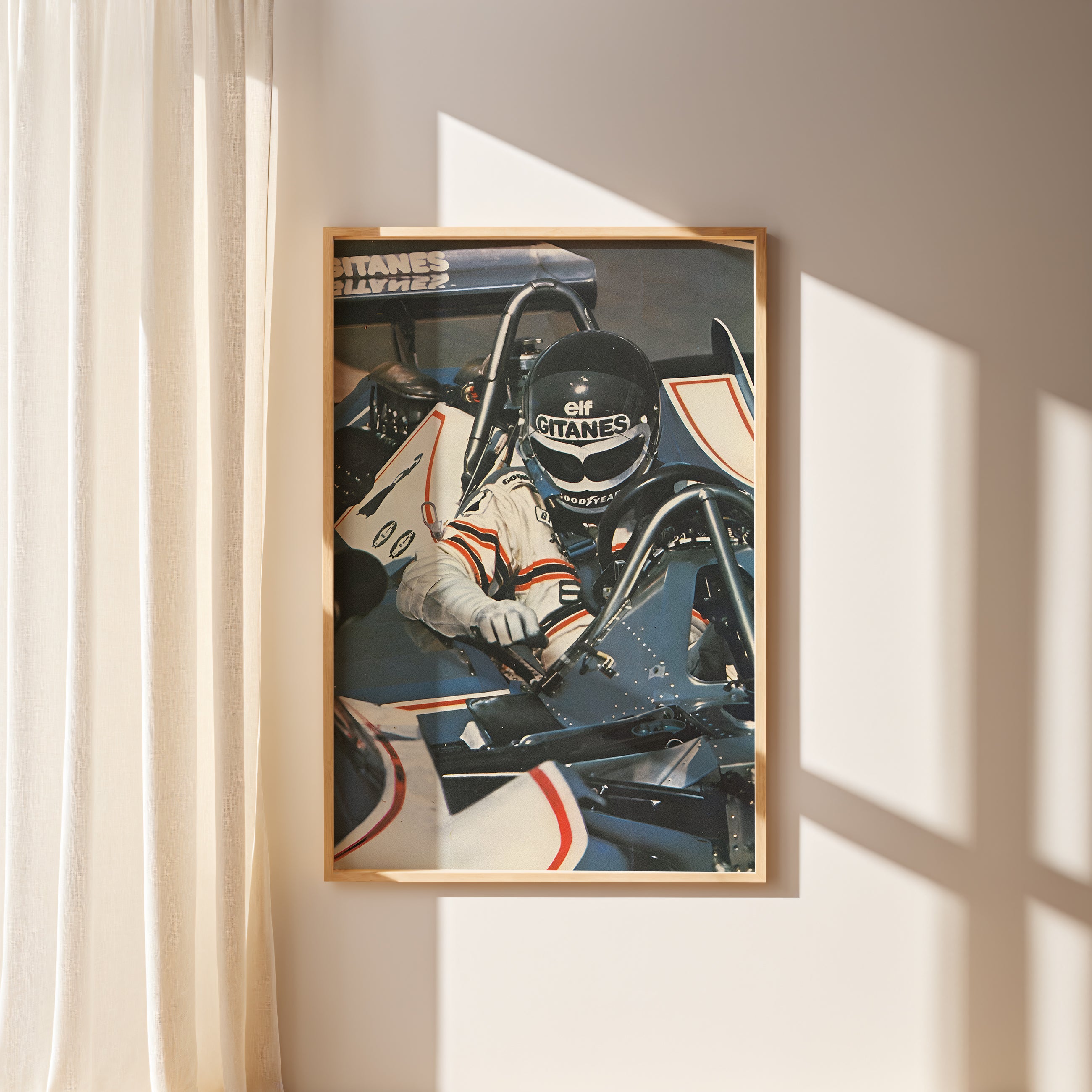 Gitanes Elf Retro Motorsport Wall Art, F1 Wall Art, Vintage Poster, Race Car Wall Art, F1fan, Canvans Wall Art