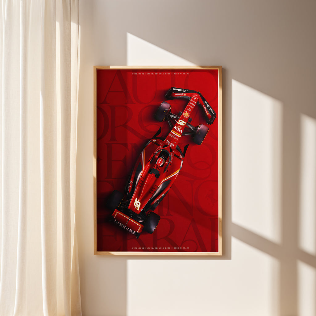 Ferrari F1 Poster – Italian Grand Prix Imola 2024 Racing Wall Art