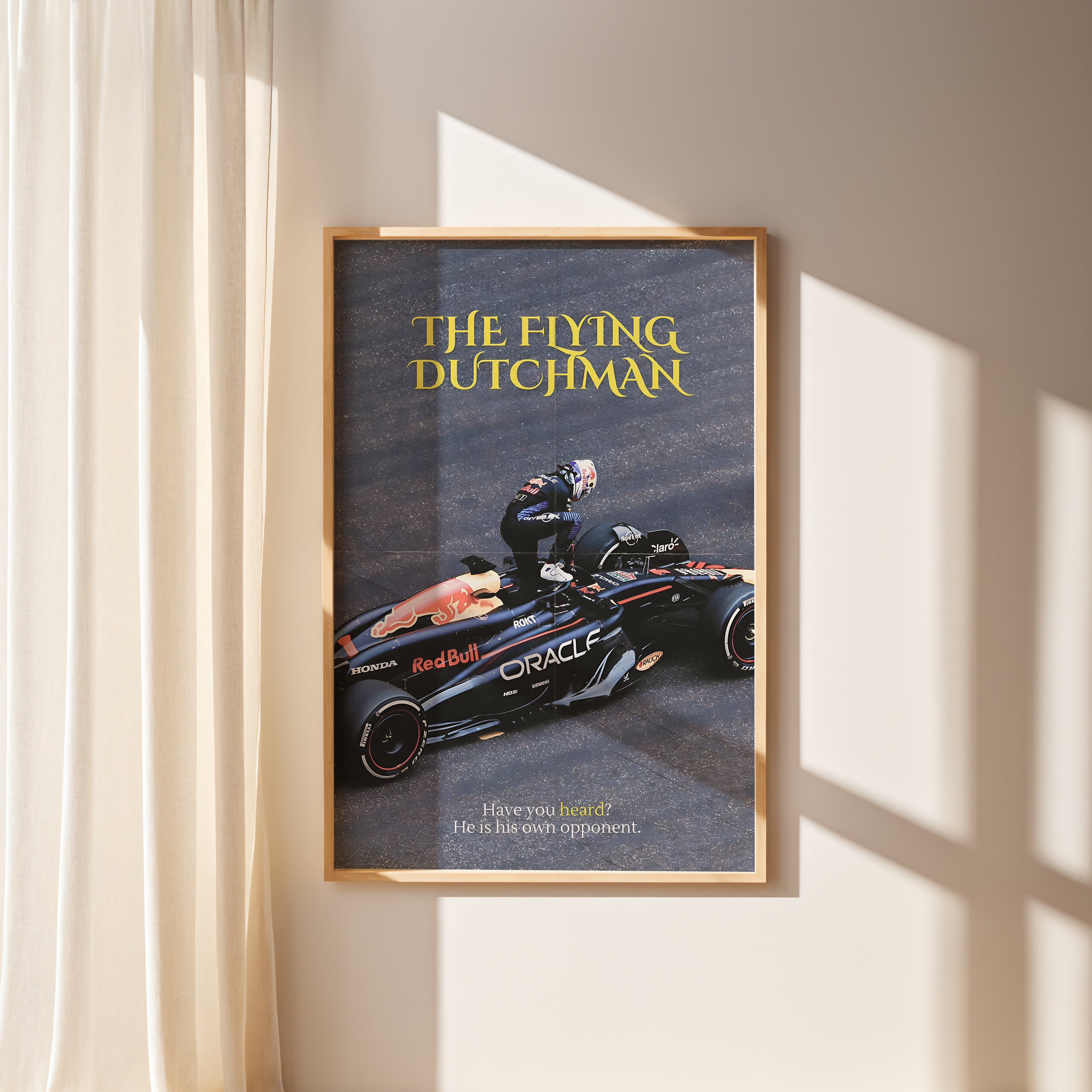 The Flying Dutchman Poster, F1 Wall Art, Vintage Poster, Race Car Wall Art, F1fan, Canvans Wall Art