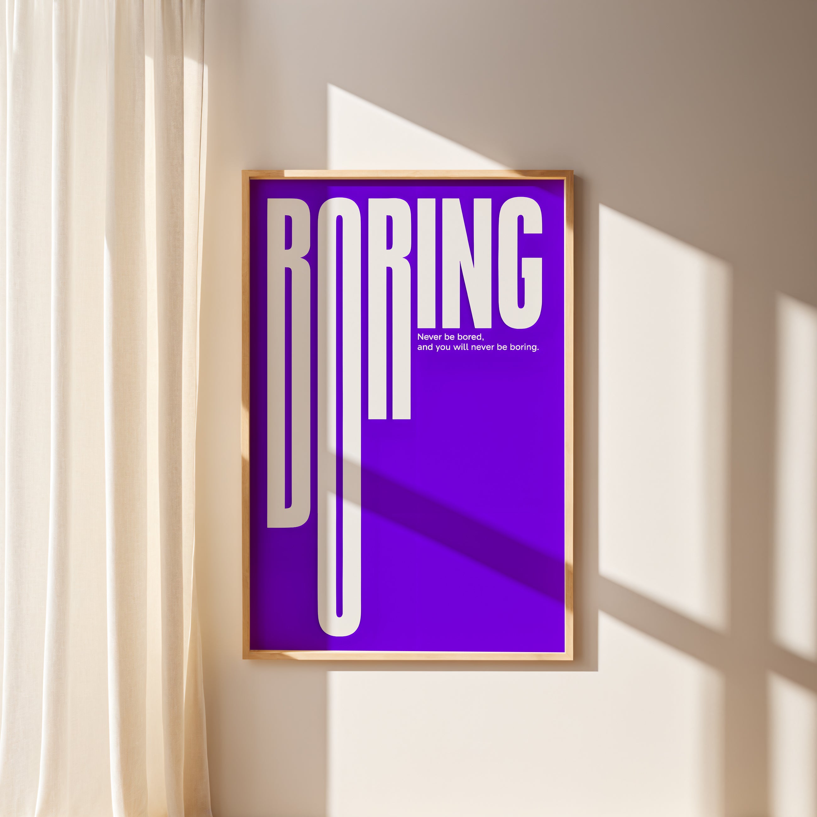 BORING - Minimal Bold Typography Poster
