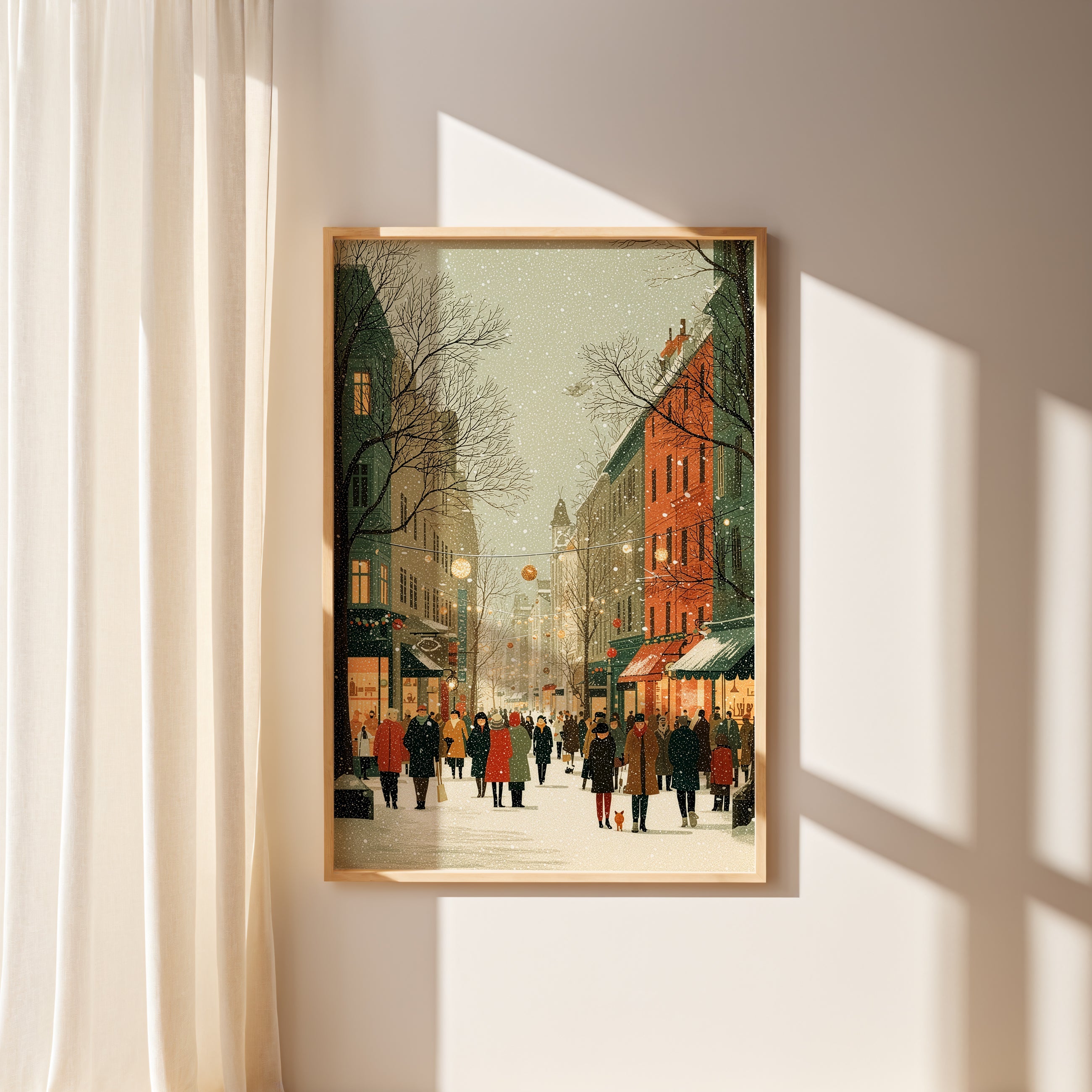 Snowfall on Linden Street