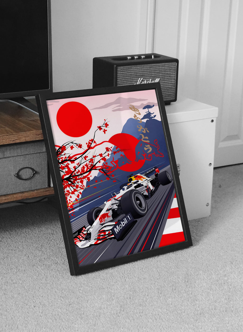 Red Bull Japan Grand Prix Poster – Sakura Racing Car Wall Art