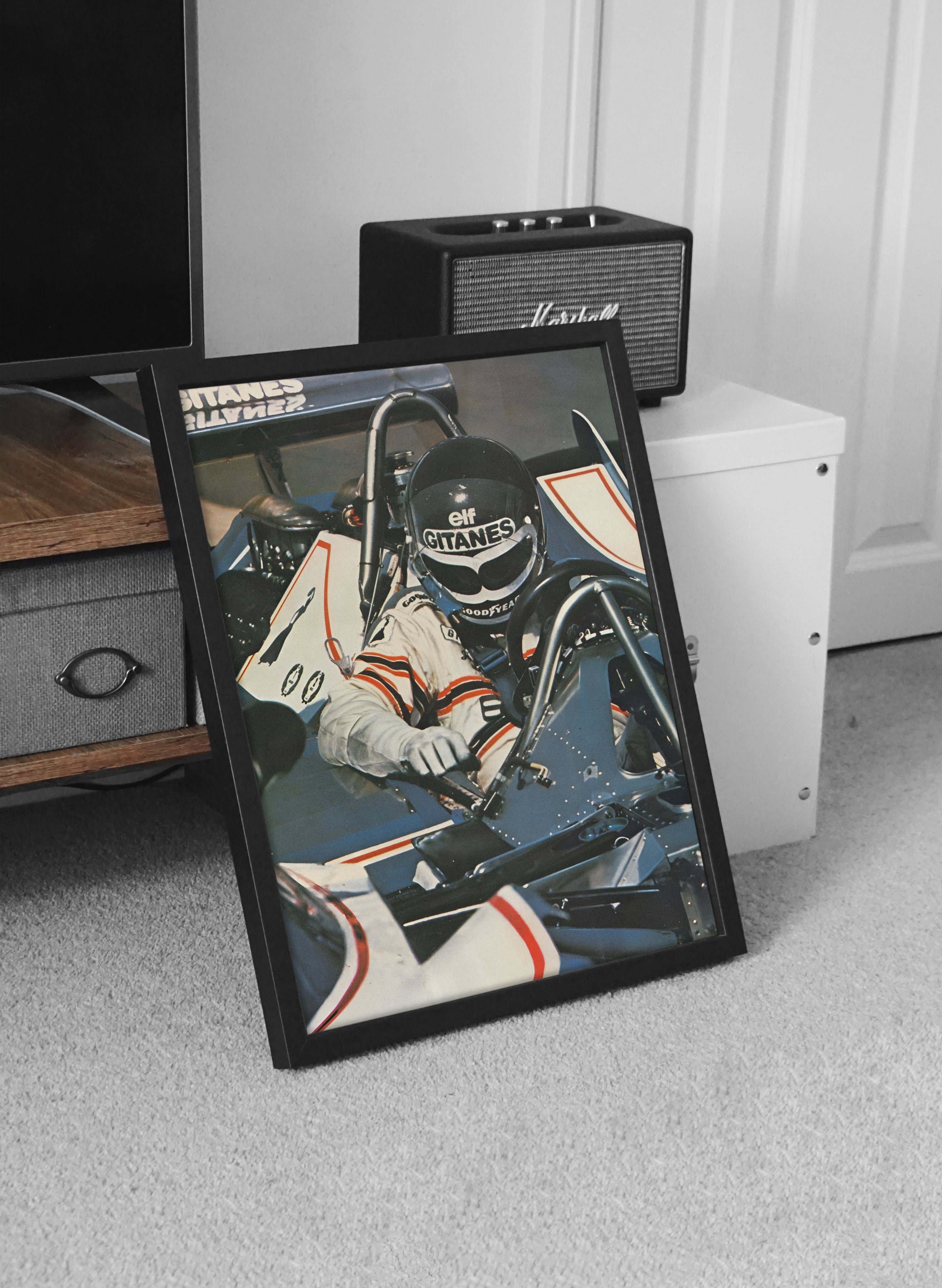 Gitanes Elf Retro Motorsport Wall Art, F1 Wall Art, Vintage Poster, Race Car Wall Art, F1fan, Canvans Wall Art