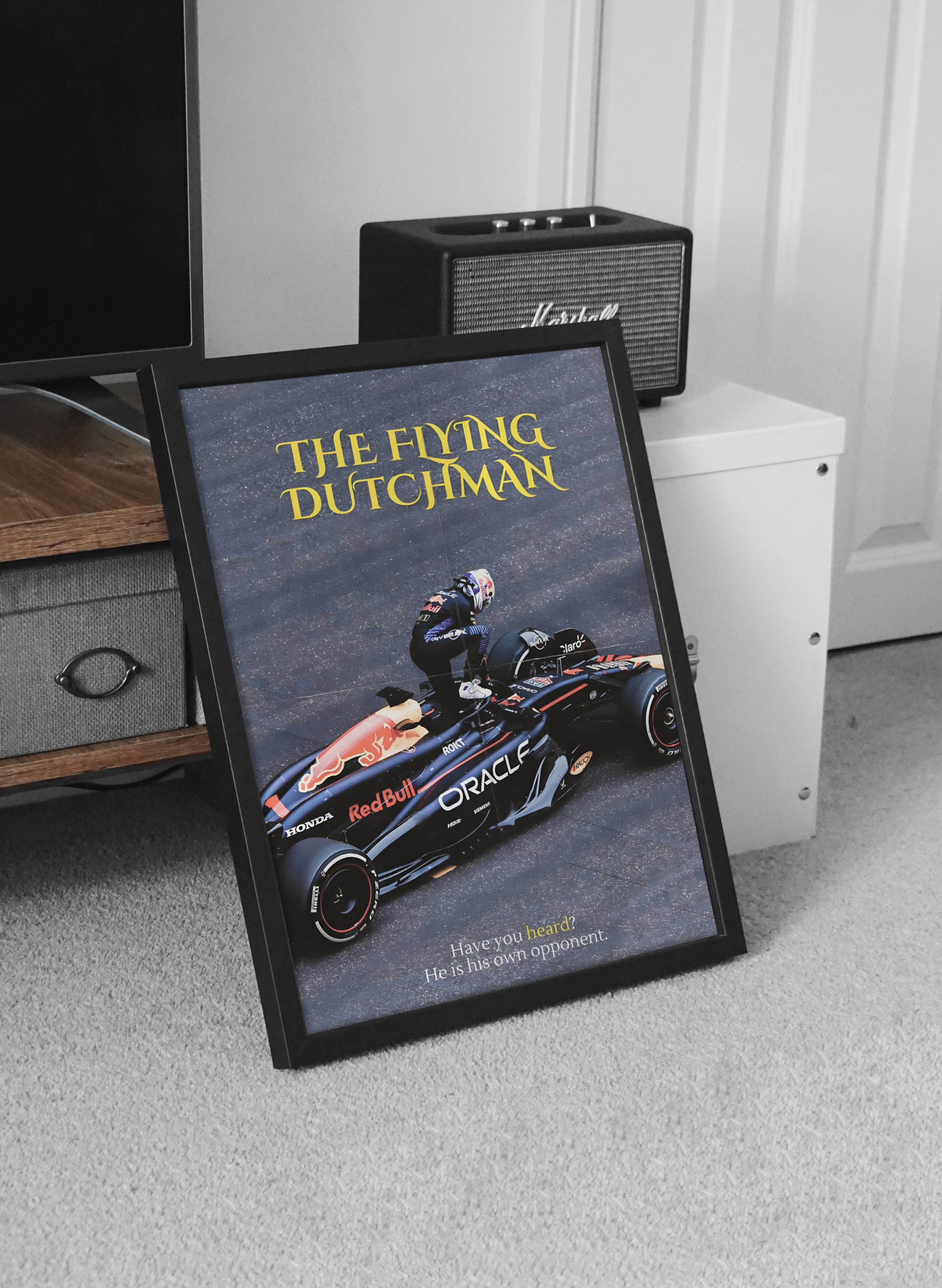 The Flying Dutchman Poster, F1 Wall Art, Vintage Poster, Race Car Wall Art, F1fan, Canvans Wall Art