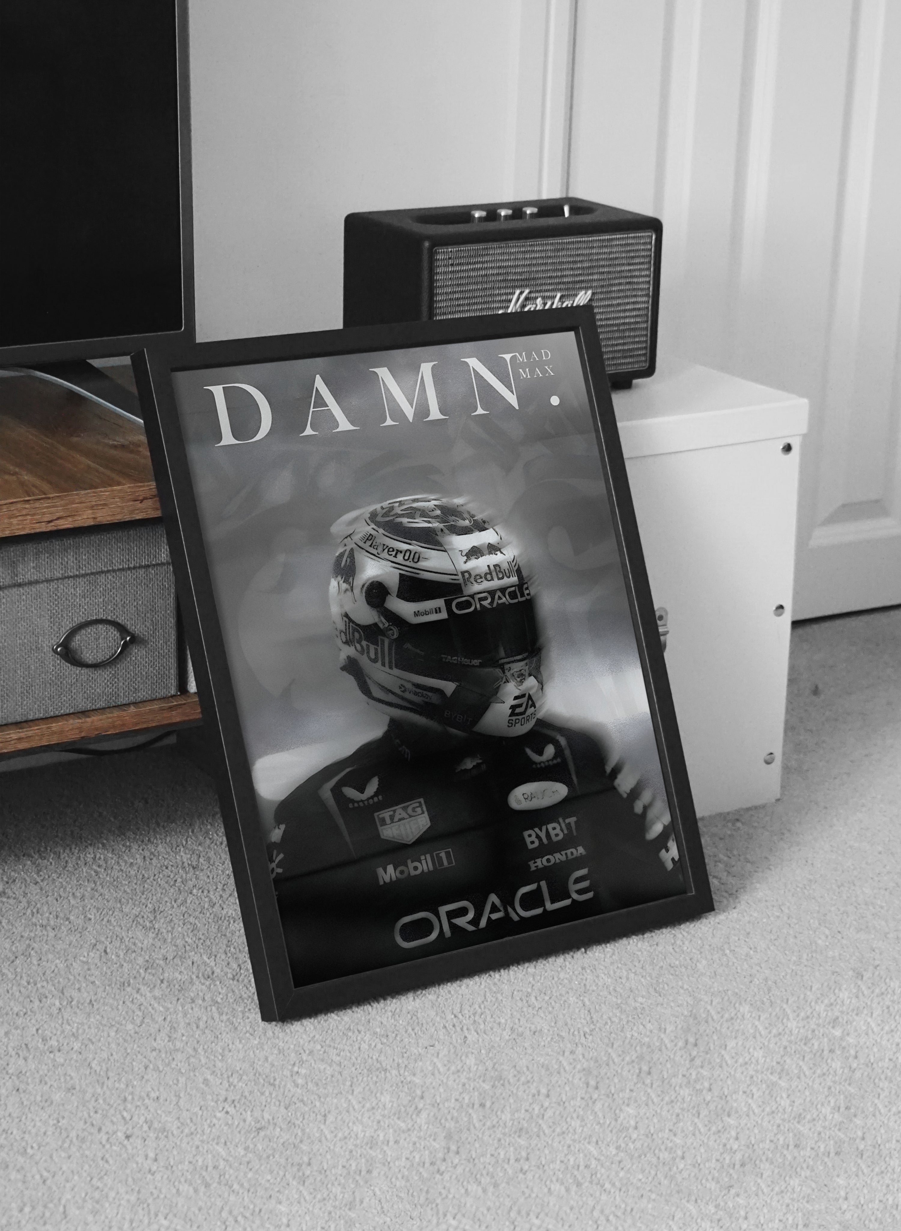 Max Verstappen Poster – DAMN. F1 Racing Art Print for Fans